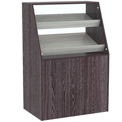 Торговый прилавок для выпечки с двумя наклонными полками серии BAKERY №1 , Ясень Анкор темный + Ясень Анкор светлый