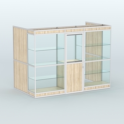 Павильон из профиля пристенный №1в (4,05 кв. м), Дуб Сонома