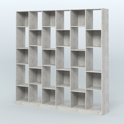 Стеллаж из ДСП серии ЛОФТ №16-1, Метрополитан Грей