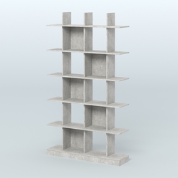 Торговый стеллаж Лофт №4 с ячейками, Метрополитан Грей