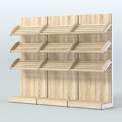 Стеллаж для хлеба и выпечки трехсекционный Феникс №3, Дуб Сонома