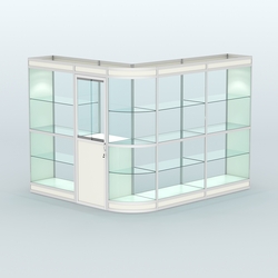 Павильон из профиля угловой №2в (5,5 кв.м), Белый