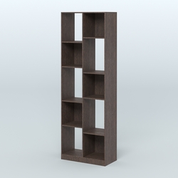 Стеллаж из ДСП серии ЛОФТ №8-1 (зеркальное отражение - Z) , Дуб Венге