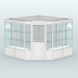 Павильон из профиля угловой №8а (9 кв.м), Ясень Анкор светлый