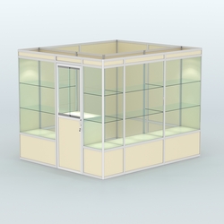 Павильон из профиля угловой №4а (5,5 кв.м), Крем Вайс