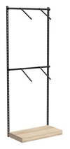 Настенная система с подиумом и пристенными поручнями для одежды ЛОФТ №2 (900мм), Дуб сонома