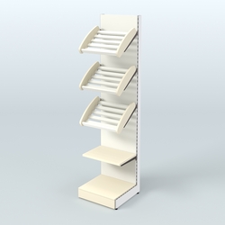 Стеллаж для хлеба и выпечки с полками - корзинами Феникс №16, Крем Вайс + Белый