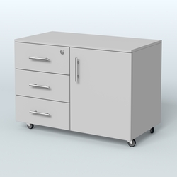 Тумба для оргтехники Види Вуд, цвет мокко, Серый