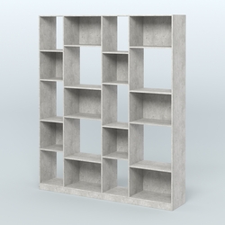 Стеллаж из ДСП серии ЛОФТ №15-1, Метрополитан Грей