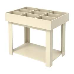 Корзина для распродаж из ДСП на 9 ячеек, Крем Вайс