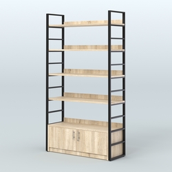 Торговый стеллаж большой STRONG - АЛЬФА №3, Дуб Сонома