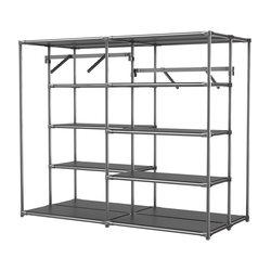 Хромированное вешало ПЛАТФОРМА №3-3 с полками ДСП 16мм, Черный