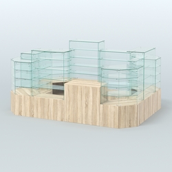 Павильон ИСТРА в центр зала №6 (открытый) (8, 26 кв.м), Дуб сонома