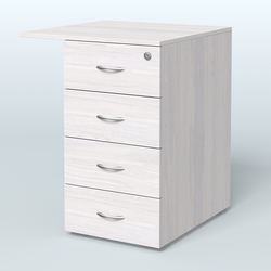 Брифинг-приставка с тумбой Прайм, Ясень Анкор светлый