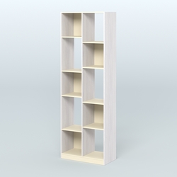 Стеллаж из ДСП серии ЛОФТ №8-1, Ясень Анкор светлый и Крем Вайс