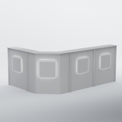 Ресепшен угловой большой КВАДРАТ №4, Серый