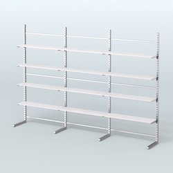 Системы ЭЛЕГАНТ пристенные с полками из ДСП №7 (3600мм), Ясень Анкор светлый