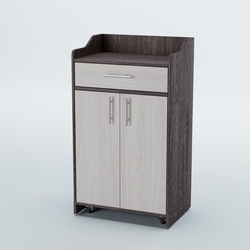 Стойка официанта "Бармен" №5-П передвижная, Ясень Анкор темный + Ясень Анкор светлый