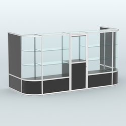 Павильон из профиля пристенный №12б (5,50 кв.м), Черный