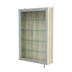 Витрина настенная №2-1А высокая серии Collecto, Дуб Сонома