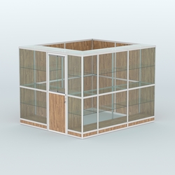 Павильон из профиля угловой №4г (5,5 кв.м), Дуб Канзас коричневый