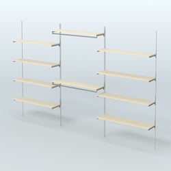 Neo Fix №7(С) система настенная с выносными поручнями и полками из ДСП (3600 мм), Крем Вайс