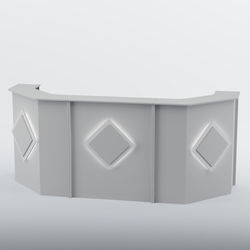 Ресепшен со скошенными углами РОМБ №5, Серый