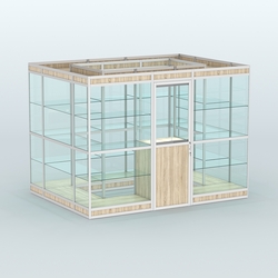 Павильон из профиля островной №1в, Дуб Сонома