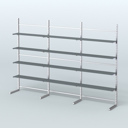 Системы ЭЛЕГАНТ пристенные с полками из ДСП №7 (3600мм), Темно-Серый