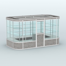 Павильон из профиля островной №4а, Бетон Чикаго светло-серый F186 ST9