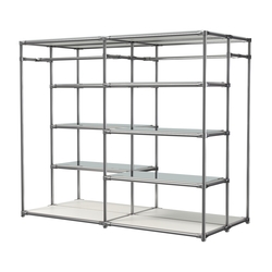 Хромированное вешало ПЛАТФОРМА №2-4 с зеркальными полками 4мм, Белый