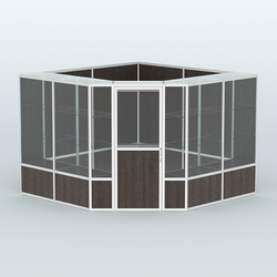 Павильон из профиля угловой №8б (9 кв.м), Дуб Венге