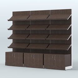 Стеллаж для хлеба и выпечки трехсекционный Феникс №6, Дуб Венге