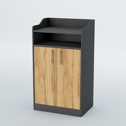 Стойка официанта "Бармен" №4, Темно-Серый  + Дуб Золотистый