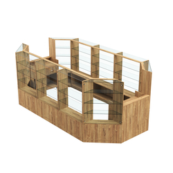 Торговый островок в центр зала ГРАЦИЯ №4 (открытый) (8, 55 кв.м), Дуб Канзас коричневый