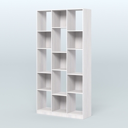 Стеллаж из ДСП серии ЛОФТ №10-1 (зеркальное отражение - Z), Ясень Анкор светлый