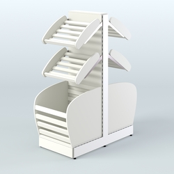 Низкий островной стеллаж малый для хлеба и выпечки СХОН-07, Белый