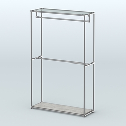 Торговая система ХРОМ без ДСП 1200 мм с поручнями №1, Метрополитан Грей