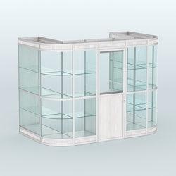 Павильон из профиля пристенный №4в (4,05 кв. м), Ясень Анкор светлый