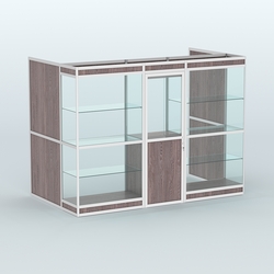 Павильон из профиля пристенный №1в (4,05 кв. м), Ясень Анкор темный