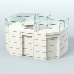 Торговый островок GOLD №1 (3,13 кв.м), Белый