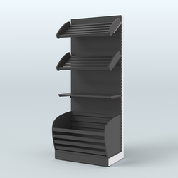 Стеллаж для хлеба и выпечки с нижней корзиной - накопителем Феникс №12К, Черный