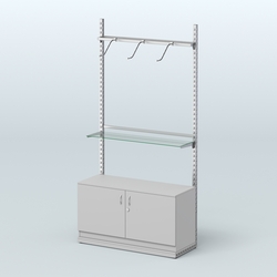 Система ЭЛЕГАНТ №6 без ДСП с тумбой T22 (1200 мм), Серый