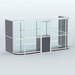 Павильон из профиля пристенный №12г (5,50 кв.м), Антрацит