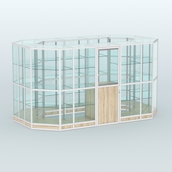 Павильон из профиля островной №5г, Дуб Сонома