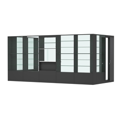 Пристенный торговый павильон из ДСП СЭСП №13 (9, 45 кв.м), Черный