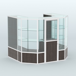 Павильон из профиля пристенный №3в ( 4,32 кв. м), Дуб Венге