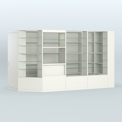 Угловой торговый павильон из ДСП СЭСП №6 (8, 82 кв.м), Белый