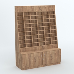 Стенд для очков №1 с накопителем, Дуб Канзас коричневый