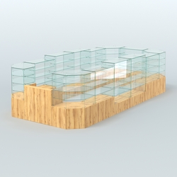 Павильон ИСТРА в центр зала №7 (открытый) (12, 77 кв.м), Дуб Золотистый